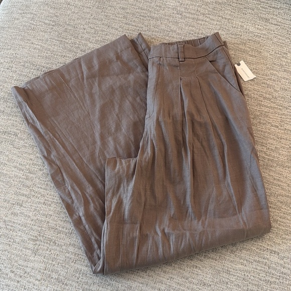 NWT Anthropologie Maeve The Avery Pleated Wide Leg Linen Trousers Pants - Picture 6 of 9